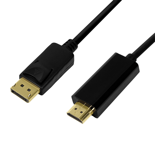 LogiLink CV0128 DisplayPort kabel 3 m HDMI Zwart
