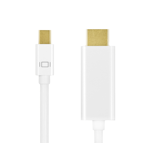 LogiLink CV0123 DisplayPort kabel 2 m Mini DisplayPort HDMI Wit, afbeelding 2