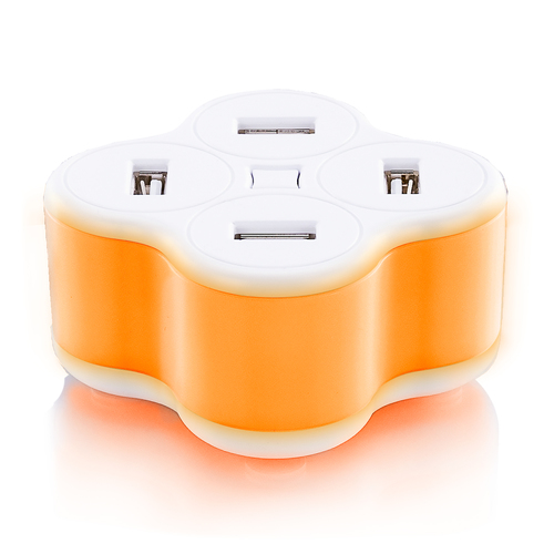 Cargador USB para casa. 4 puertos USB 2.1a. Con cable y cambio de colores TR14A42U UPC  - TR14A42U