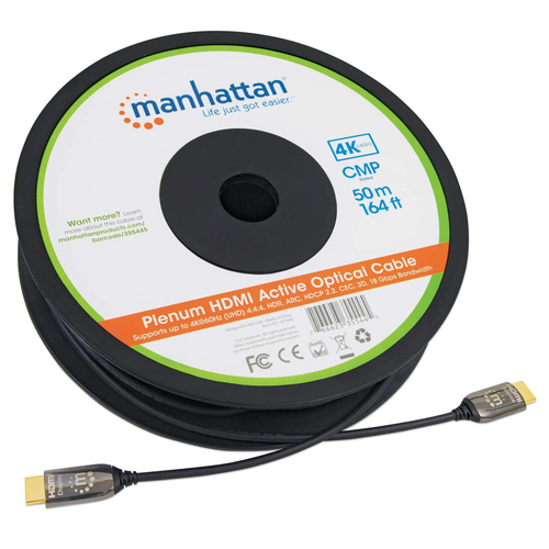 Cable HDMI Óptico Clasificación Plénum MANHATTAN 355445