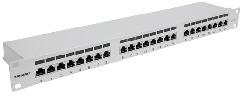 Intellinet 24-Port Cat6a Patchpanel FTP 1HE grijs, afbeelding 2