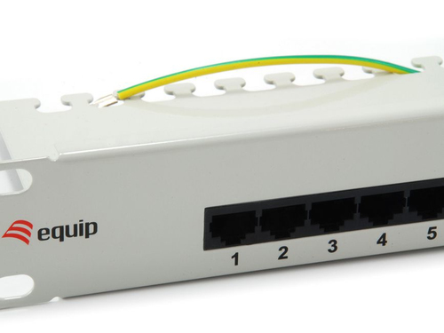 Equip Patchpanel 25x Cat3 19" 1HE ISDN hellgrijs, afbeelding 2