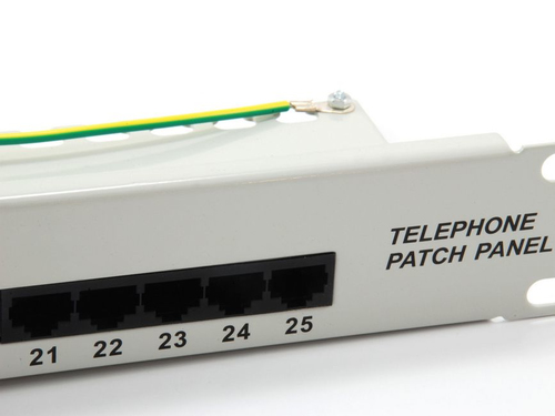 Equip Patchpanel 25x Cat3 19" 1HE ISDN hellgrijs, afbeelding 3