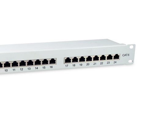 Equip Patchpanel 24x RJ45 Cat6 19" 1HE grijs, afbeelding 3
