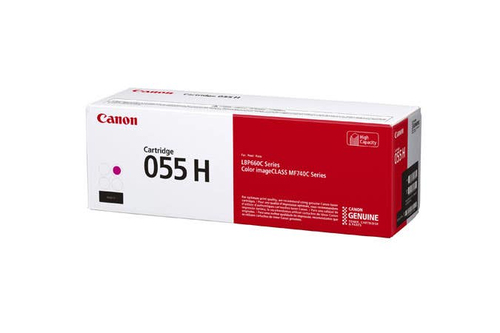 Canon 055H Original Toner Cartridge - Magenta - Laser - High Yield - 5900 Pages - 1 Pack