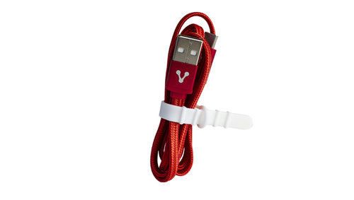 CABLE VORAGO CAB-123 USB-TIPO C  1 METRO CARGA RAPIDA ROJO - CAB-123-RD