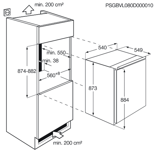 AEG SFB68821AF combi-fridge Built-in – image 5