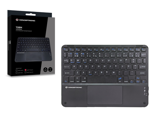 Conceptronic TOBIN01BPT 10-inch Bluetooth Touchpad Keyboard, QWERTY Portuguese – image 5