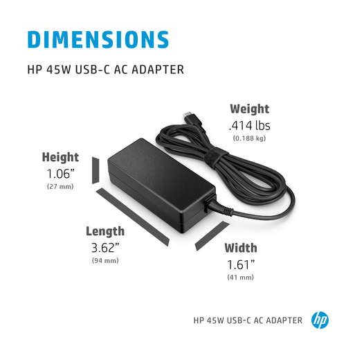 HP 45W USB-C AC Adapter – image 3