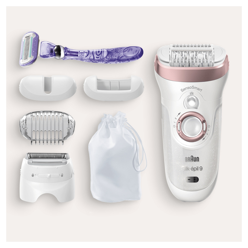 Braun Silk-épil 9 81711468 epilator 40 tweezers Rose gold, White – image 7