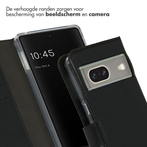 Selencia Echt Lederen Bookcase Google Pixel 7 - Zwart, afbeelding 4
