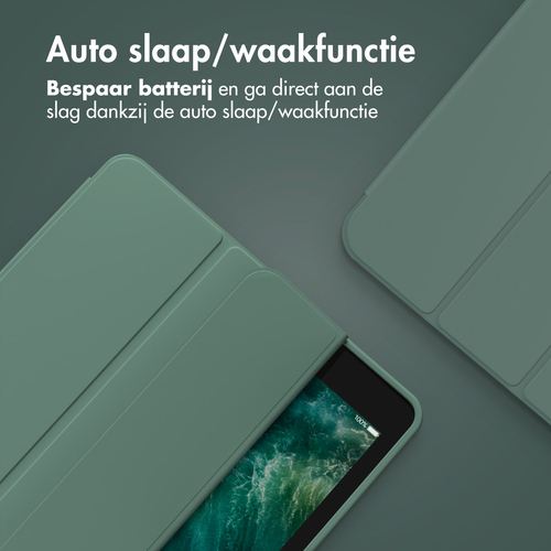 Accezz Smart Silicone Bookcase iPad Air 13 inch (2024) M2 - Donkergroen, afbeelding 8