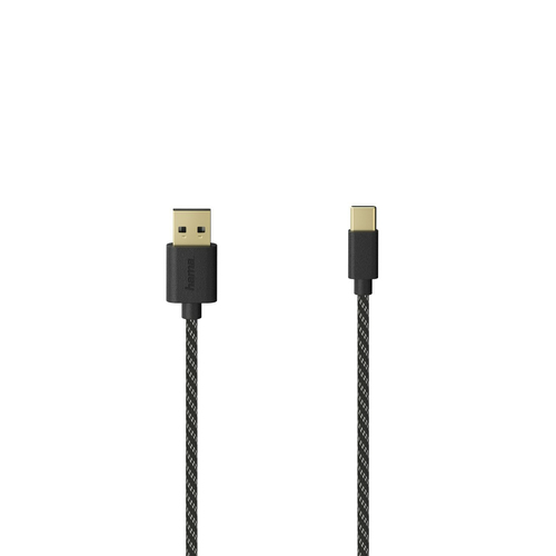 Hama 00201002 USB кабель USB 2.0 1,5 m USB A USB C 0,48 Gbit/s Черный, Серебристый