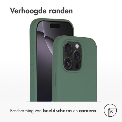 Accezz Liquid Silicone Backcover met MagSafe iPhone 16 Pro Telefoonhoesje Groen, afbeelding 6