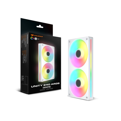 COUGAR CF-UN240RW-RGB​ Carcasa del ordenador Ventilador 12 cm Blanco