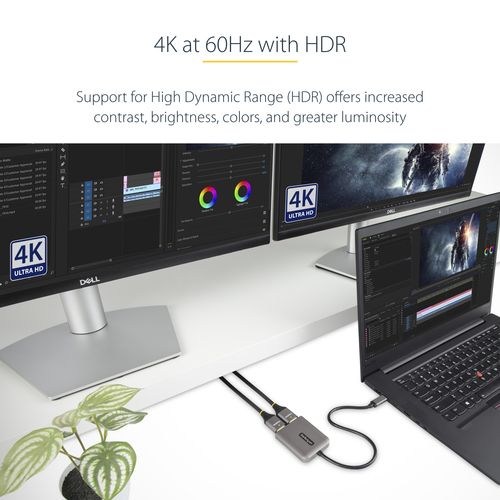 StarTech.com USB-C to Dual HDMI Adapter, USB Type-C Multi-Monitor MST Hub, Dual 4K – image 9