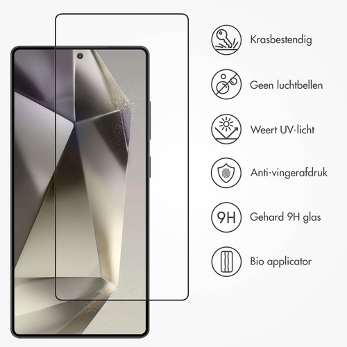 Accezz Gehard Glas Full Cover Screenprotector met applicator Samsung Galaxy S25 Ultra, afbeelding 2