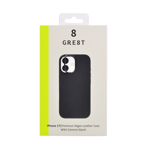 GRE8T GRS Vegan Leather, Black iPhone17 Retail – image 9