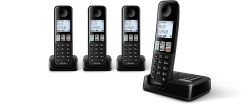 Philips D2354B/38 telephone DECT telephone Caller ID Black