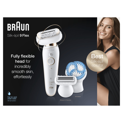 Braun Silk-épil 9 81688637 epilator 40 tweezers White, Gold – image 2