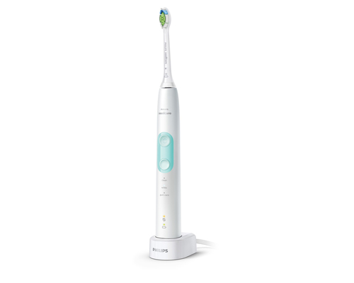 Philips 4500 series HX6857/24 electric toothbrush Adult Sonic toothbrush Mint colour, White