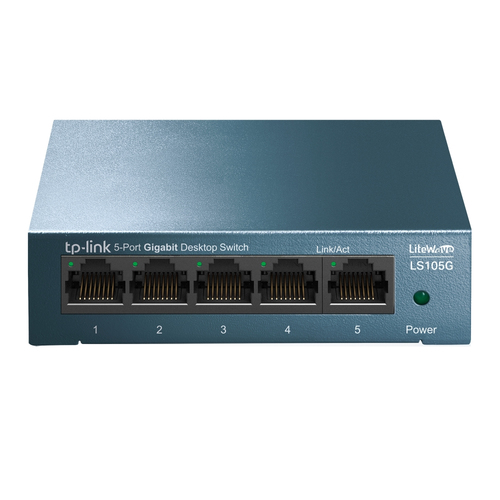 TP-Link LS105G 5-Port Gigabit Network Switch – Metal Case, Energy-Saving, Plug & Play, QoS Support, Silent Operation, Desktop/Wall Mount, New - image 1