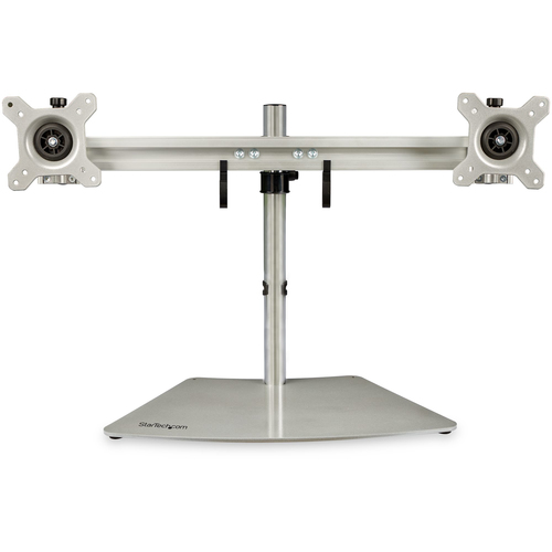 ARMDUOSS SOPORTE DE ESCRITORIO PARA 2 MONITORES - SOPORTE ERGONOMICO DE SOBREMESA PARA 2 MONITORES DE 24 CON MONTAJE VESA - CON MASTIL - PLATA - STARTECHCOM MOD ARMDUOSS ARMDUOSS