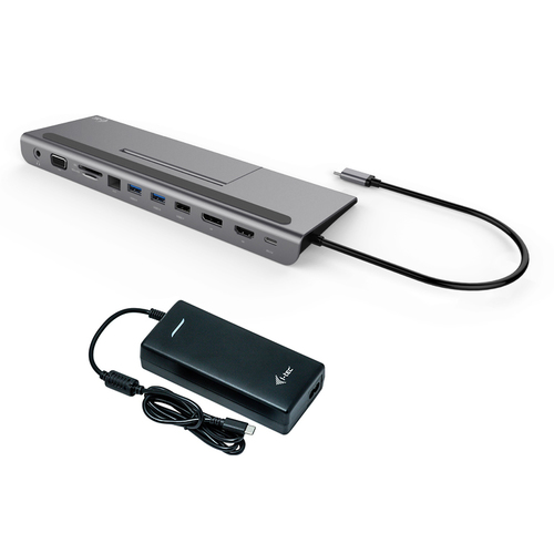 i-tec Metal USB-C Low Profile 4K Triple Display Docking Station with Power Delivery