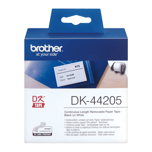 Original Brother DK44205 Removable Paper Tape (62mm) - image 2