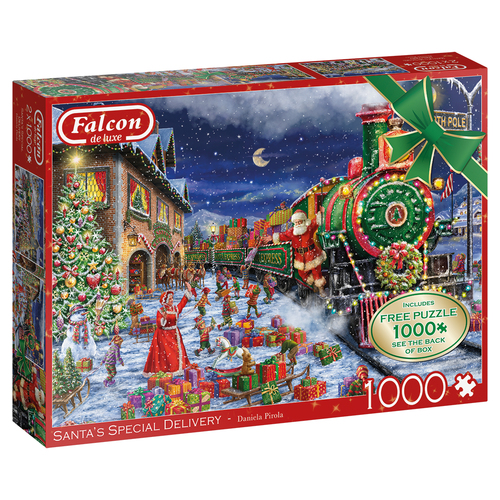 Falcon de luxe Santa's Special Delivery 2 x 1000 pcs 1 for free Pusle 1000 tk Jõulud