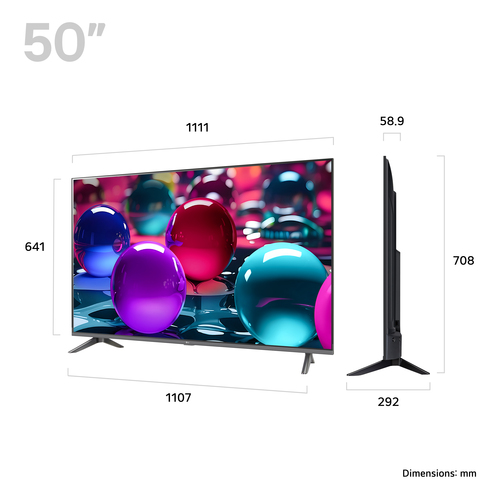 50" LG UA73 LED 4K Hdr Smart TV 2025 - 50UA73006LA, Black - image 2