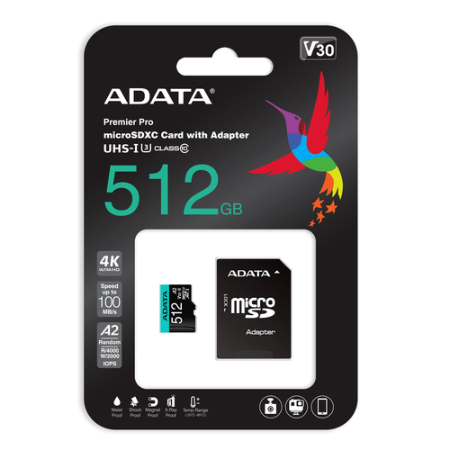 Micro Secure Digital A2 (V30) ADATA Premier Pro