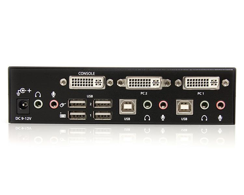 StarTech.com 2 Port DVI KVM - USB DVI Dual Link - Hot-key & Audio Support - 1920x1200 KVM - KVM Video (SV231DVIUA) KVM / audio / USB switch Desktop – billede 3