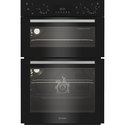 Indesit DII10DB Built In Electric Double Oven in Black - image 1