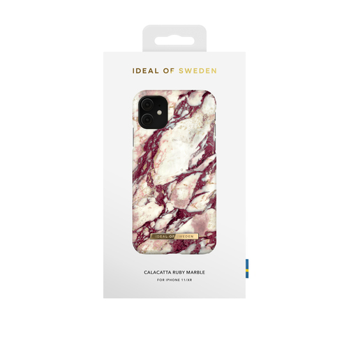 iDeal of Sweden Printed Case iPhone 11/XR Calacatta Ruby Marble