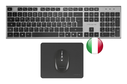 Tacens 6ZENITHIT keyboard Mouse included Home/Office RF Wireless QWERTY Italian Grey