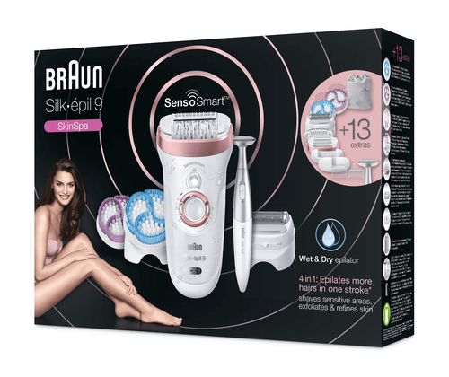 Braun Silk-épil 9 81646951 epilator 40 tweezers Rose gold, White – image 2