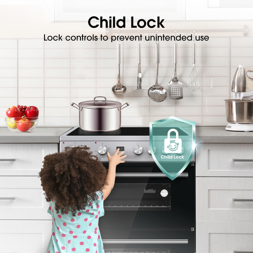 Hisense HDE3211BXUK cooker Freestanding cooker Electric Ceramic hob Stainless steel – image 9