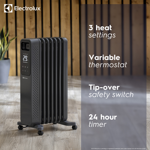 Electrolux 1500W Oil Filled Radiator - Grey Grey - image 2