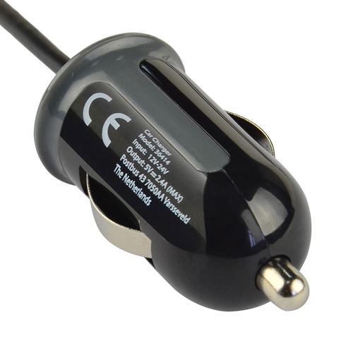 Mobiparts Car Charger Apple Lightning 2.4A Black, afbeelding 4