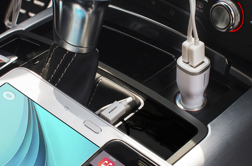 Mobiparts Car Charger Dual USB 4.8A White, afbeelding 5