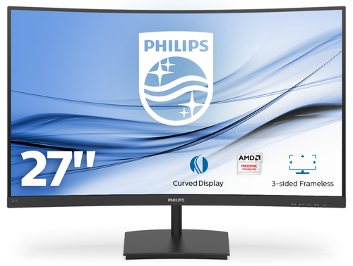 Philips E Line 271E1SCA 27 Inch 1920 x 1080 Pixels Full HD Resolution HDMI VGA LED Monitor