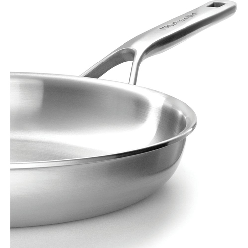 KitchenAid Multi-Ply Stainless Steel Skillet with Lid - 24cm in Silver Size: 24 cm Silver 24 cm - image 5