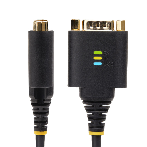 StarTech.com 2ft (60cm) 2-Port USB to Serial Adapter Cable, Interchangeable DB9 Screws/Nuts, COM Retention, USB-A to DB9 RS232, FTDI, Level-4 ESD Protection, Windows/macOS/ChromeOS/Linux - Rugged TPE Construction (2P1FFC-USB-SERIAL) USB / serielkabel 60cm – billede 2