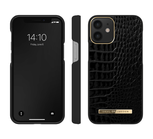 iDeal of Sweden Atelier Case iPhone 12 MINI Neo Noir Croco – image 2