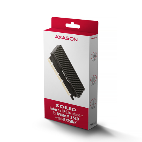 AXAGON SOLID interner PCIe-Adapter fr NVMe M2 SSD mit Khlkrper – Foto 8 von 8