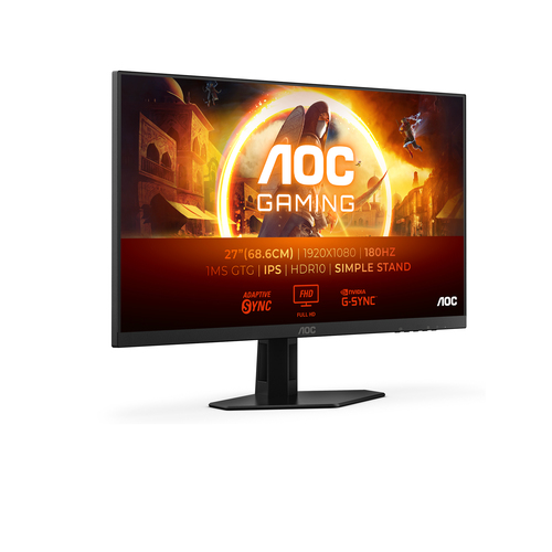 AOC 27G4XED 27-inch FHD Gaming Monitor, 180Hz Fast IPS