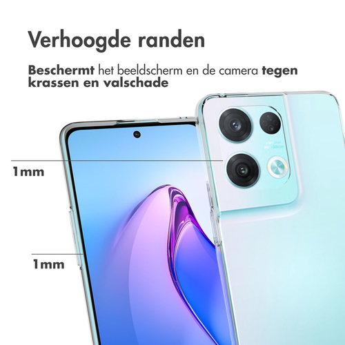 Accezz Clear Backcover Oppo Reno 8 Pro 5G - Transparent, afbeelding 3