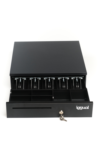 iggual Cajón Portamonedas IRON-35 42cm 5+6 negro