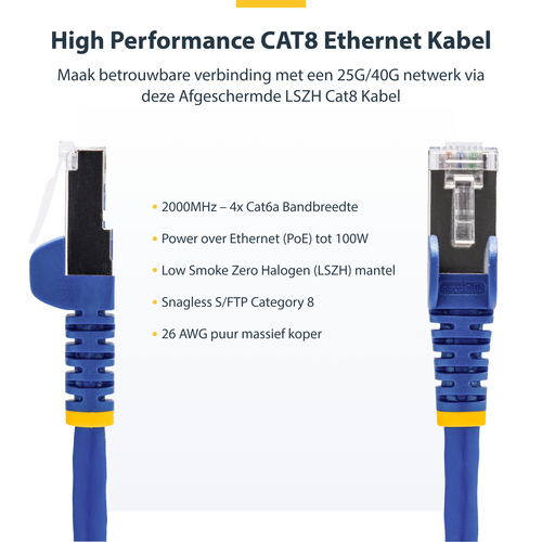 STARTECH CAT8 Ethernet Cable LSZH, afbeelding 4